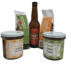 Borrelpakket 3: 1xbier, 2xpotje, 2x zoutje